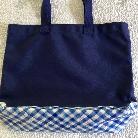 Bath and Body Works Gingham Canvas Tote Bag Brand New - Picture 8 of 8